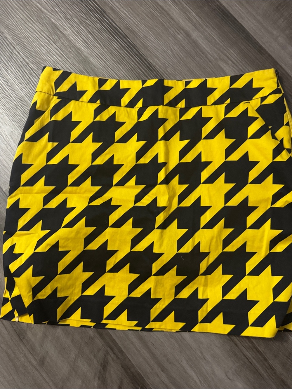 Loudmouth Ladies Classic Skort Skirt yellow black Herringbone Golf Skirt 6